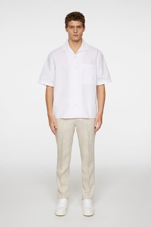 J.Lindeberg - Ellis White Cotton Shirt - White - Man - S