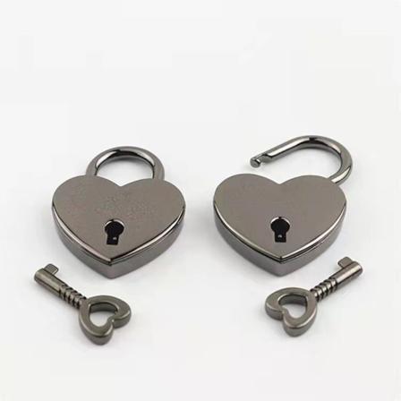 Heart Shape Hengelås Mini Hengelåser GUN BLACK Gun Black