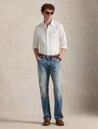 Polo Ralph Lauren Custom Fit Stretch Oxford Shirt - White - XXL