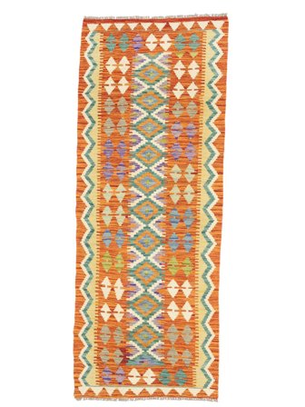 Kilim Afghan Old Style Rug Oriental Runner Orange/Brown (Wool, Afghanistan)