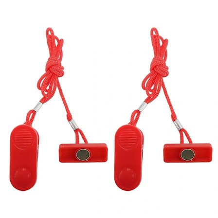 (pow yeah!)2 st Universal Löpband Magnetiskt Lås Löpband Nödsäkerhetsstoppbrytare Trådklämma Lås Startnyckel