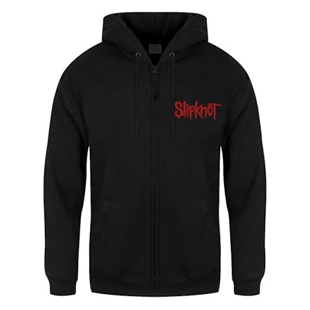Slipknot Unisex Vuxen Dödskalle Tänder Full Zip Hoodie L Svart