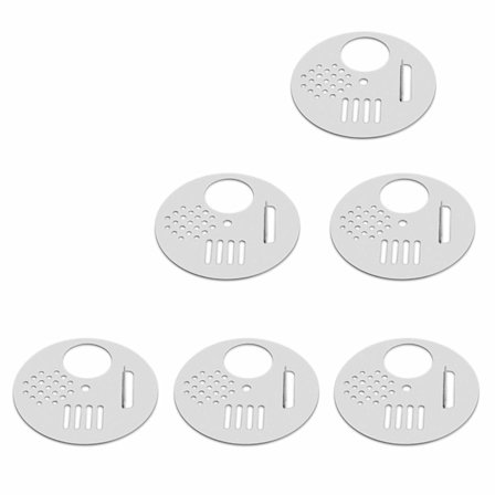 Bistade Indgangsport (6 stk) Rustfrit Stål Biskive Dør