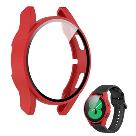 Samsung Galaxy Watch 4 (40mm) ultra thin cover + tempered glass - Red