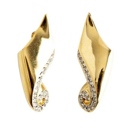 Givenchy Pre-owned Edge Chrystal Earrings Gul, Dame Vintage Smykker, Størrelse: ONE Size