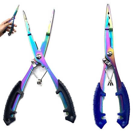 Fiske kroge fjernelse værktøjer multifunktionelle lige næse fiskeri tang fisk kontrol krog åben sløjfe