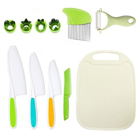 Børne Bage Køkken Knive Køkken Sæt Køkkenredskaber til Børn Multifarvet