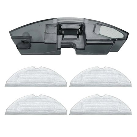 Ersättningsvattentank med 4 moppdukar, kompatibel med S7 MaxV Ultra/S7 MAXV/S7 Pro robotdammsugardelar, som visas