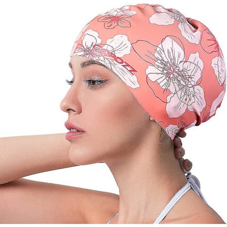 Badehætter til børn/voksne, vandtæt silikone behagelig badehætte