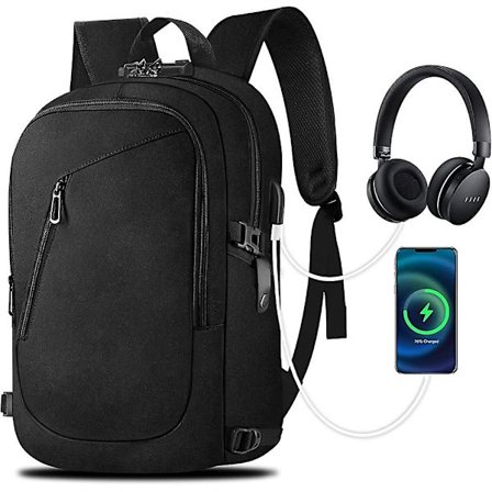 Tyverisikret Laptop Rygsæk Business Rejse Rygsæk Taske Med Acsergery USB Opladningsport Gave