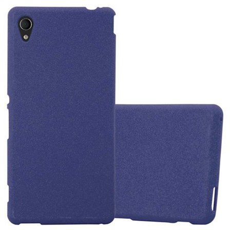 Hus för Sony Xperia M4 AQUA Fodral i MÖRKBLEU FROST Skyddsskal i silikon TPU Etui