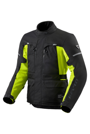 Giacca Da Moto REV'IT! Outback 5 H2O Nero/Giallo Neon S