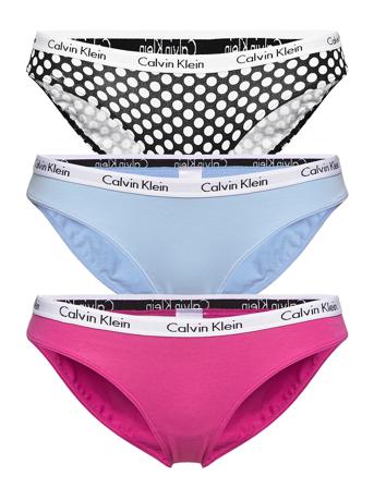 Bikini 3Pk Trusser, Tanga Briefs Multi/mønstret Calvin Klein