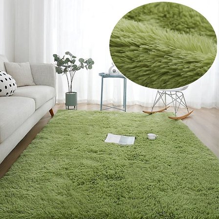 Fuzzy Regnbågsmattor för Barnrum Mjuka Fuzzy Mattor Vardagsrum Barn Babyrum Barnkammare Lekrum Söt Dekor Matta gräsgrön1