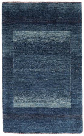 Tapis Loribaft Fine Persan 85X136 Noir/Bleu Foncé (Laine, Perse)