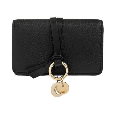 Chloé Alphabet card holder Sort, Dame Punge og Kortholder, Størrelse: ONE Size