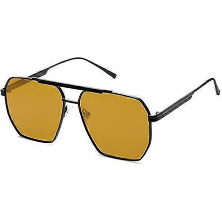 Retro Oversized Firkantede Polariserede Solbriller til Kvinder Mænd Vintage Shades UV400 Klassiske Store Metal Solbriller