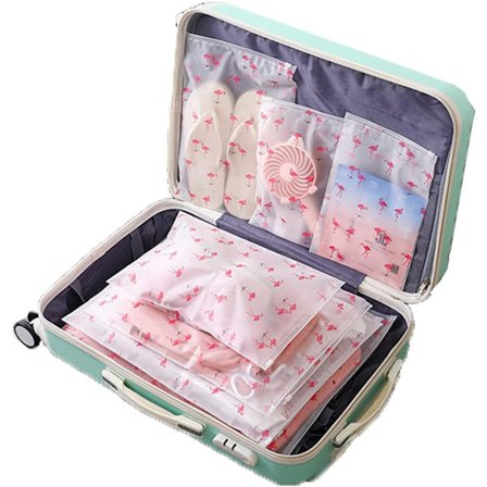 10 stk. Opbevaringsposer multifunktionelle vandtætte undertøj forseglede poser støvtætte poser skotasker genlukkelige plastikposer (35*45cm)