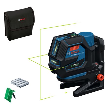Bosch GCL 12V-50-22 CG Yhdistelmälaser vihreä laser, paristoilla, paristoadapterilla ja kääntöpidikkeellä, Lasertyökalut