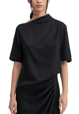 Ahlvar Gallery Lima Tee T-shirts & toppar Dam Svart XS