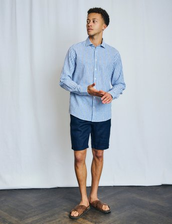 Bruun & Stengade Bs Peppon Regular Fit Shorts - Navy - 38