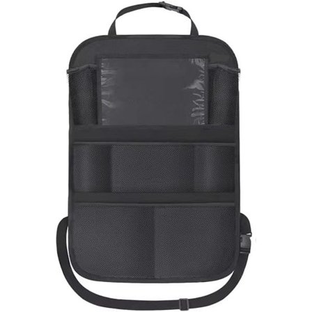 Autostolsorganisator - Med tabletholder - Stor kapacitet - Bilorganisator til børn - Autostolsopbevaringstaske - Opbevaringstaske til ryglæn - 