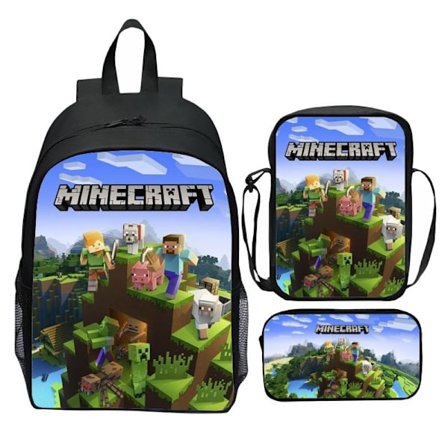 MINECRAFT Rygsække Piger Drenge Letvægts Skoletasker
