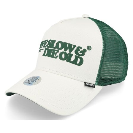 Djinns - White trucker Caps - Hft Cap LSDO White/Green Trucker @ Hatstore