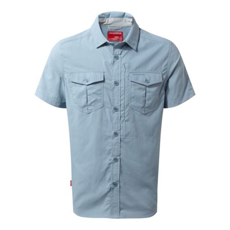 Craghoppers Men's NosiLife Adventure Short Sleeve Men short-sleeved shirts Blue S