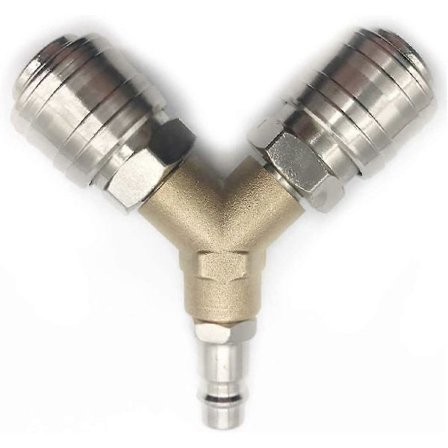 /NN/Tryckluftsfördelare, Tryckluftsanslutning 1/4 Snabbkoppling 3-vägs Tryckluftskoppling Med Hangänga Y-fördelare