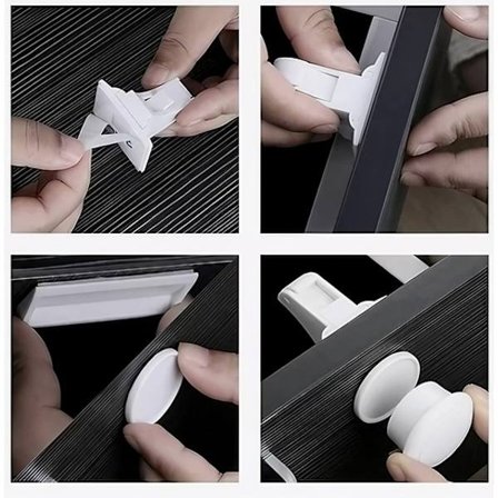 10x Magnetisk Barnelås - Usynlig Magnetlås 150