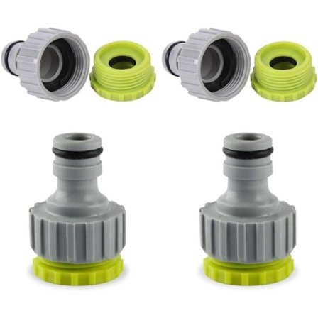 Garden Hose Connectors, 1/2 Inch 3/4 Inch 2 in 1 Tap Connectors, Garden Hose Fitting, Garden Hose Adapter