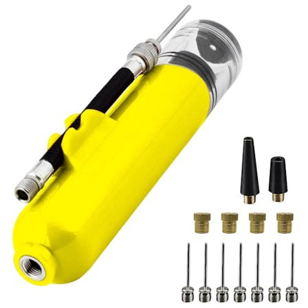 Ballongförinställd ventil volleybollbollpump plastmunstycke nål cykel dubbelverkande