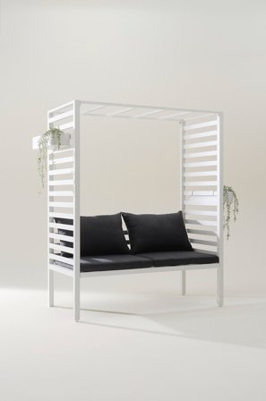 Jotex - Sofa Med Pergola Hvit - CARLO - Kjøp Parasoller & pergola hos Jotex