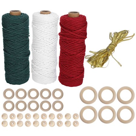 100m joululahjanarua puuvillaköysi punos makramelanka käsityöt DIY-askartelu