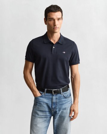 GANT Herren Regular Fit Piqué Poloshirt (XS) Blau