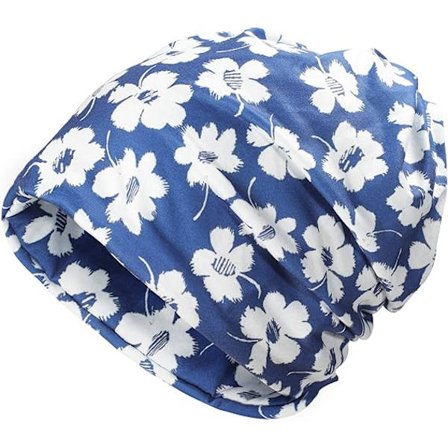 Dame Sommer Tynd Hue Hat Blomstret Let Slasket Hue, Blå