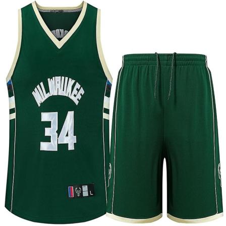 Bucks nr 34 Antetokounmpo Basketbolltröja Kostym Vuxna Barn Komfort Fotbollströjor Grön-WELLNGS green XXL