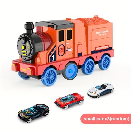 Transformerbar simulasjonsleketog med fjærbelastede, sammenleggbare spor for barn; en modellbil som fremmer og kognitive ferdigheter, perfekt som en 