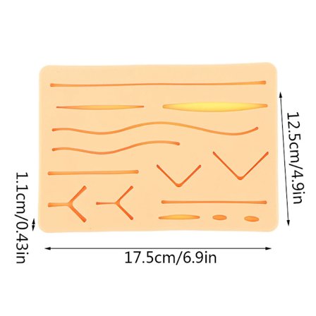 Gjenbrukbart kirurgisk sutursett Silikonpute Falsk hud Sutur Medisinsk praksis Traumatisk sårsimulering Treningsundervisningsmodell