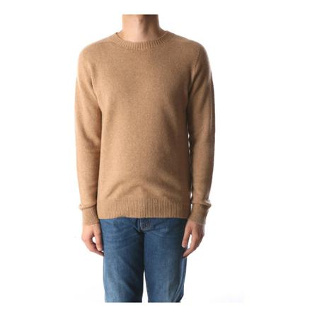 Mauro Grifoni Round-neck Strik Brun, Herre Strik