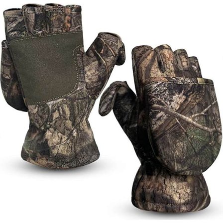 Camouflage Jagthandsker Pro Skridsikker Vindtæt Camo Konvertibel Handske Flip Top Fingerle GMU