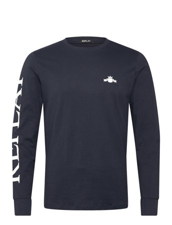Replay Long-Sleeved T-Shirt Regular - Navy - XL