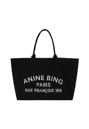 Anine Bing Leo Canvas Tote Handväskor Dam Svart ONESIZE