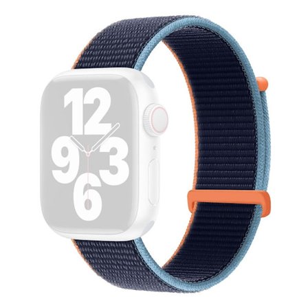 KALEBOL Nylon klockarmband Apple Watch Series 10 46mm armband - Djup Marinblå
