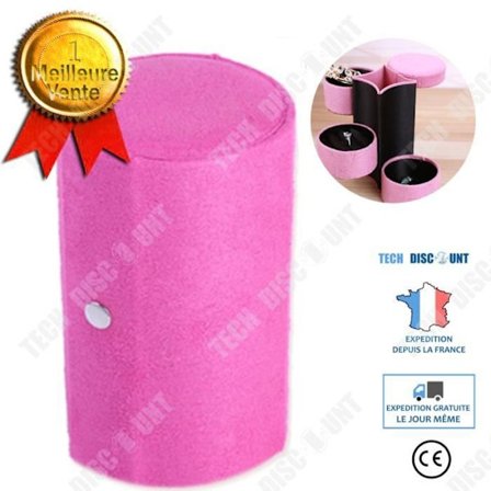 Smyckeslåda - TD - Litet cylinder - Trä - Design med tre lager - Koreansk stil