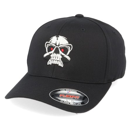 Iconic - Nero flexfit Cappellino - Red Eye Skull Black Flexfit @ Hatstore