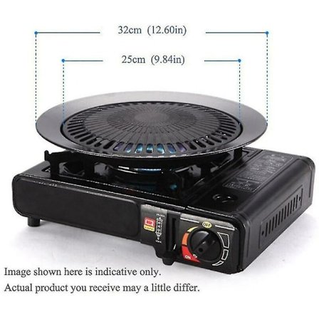 Rundt jern koreansk BBQ non-stick køkkengrejssæt med stativ