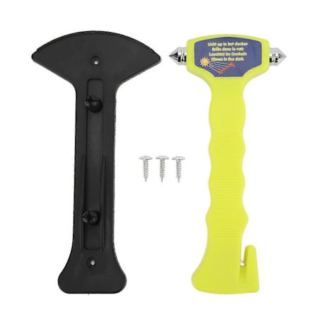 2 i 1 sikkerhetshammer vindusknuser setebelte kutter nødutgang verktøy lysende for busser tog biler