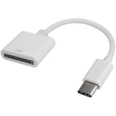 USB-C til 30-Pin Hun Adapterkabel til Ældre Enheder, USB 3.1 Type C Han til 30-Pin Hun Konverter til Dataoverførsel & Opladning